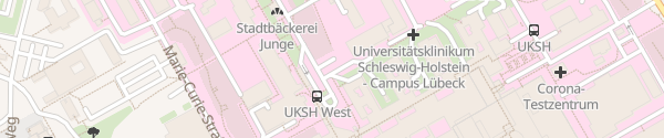 Karte Parkplatz Universitätsklinikum Schleswig-Holstein Lübeck