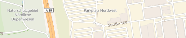 Karte Volkswagen Parkplatz Nord-West FE Wolfsburg