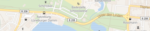 Karte Parkplatz Schloßwiese Ratzeburg