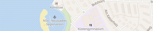 Karte Parkplatz Küstengymnasium Neustadt in Holstein