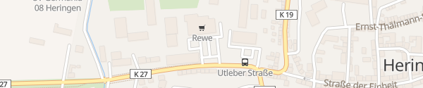 Karte REWE Straße der Einheit Heringen