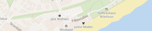 Karte Parkplatz Pappelallee - Seebrücke Grömitz