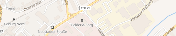 Karte Autohaus Gelder & Sorg Coburg