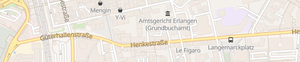 Karte Parkhaus Henkestraße Erlangen