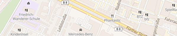 Karte Mercedes-Benz Niederlassung Fürther Straße Nürnberg