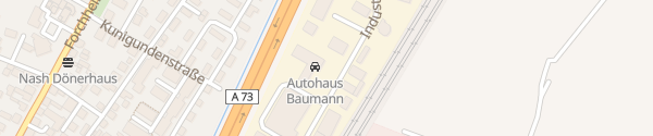 Karte VW Autohaus Baumann Baiersdorf