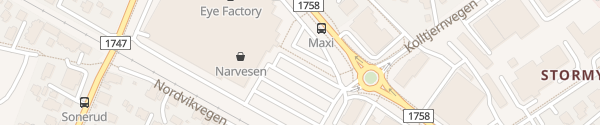 Karte Maxi Einkaufscenter Hamar