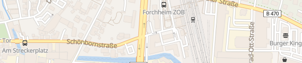 Karte Bahnhofsplatz Forchheim