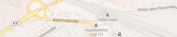Karte Bahnhof Halberstadt