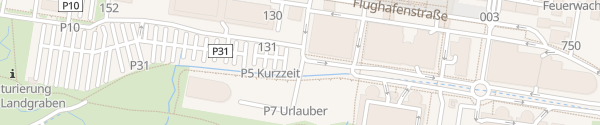 Karte Kurzzeit-Parken P5 Flughafen Nürnberg Nürnberg