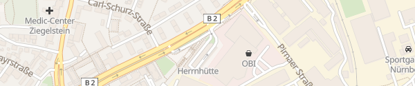Karte P+R Parkhaus Herrnhütte Nürnberg