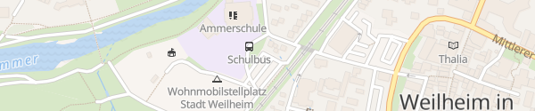 Karte Parkplatz an der Türlmühlstraße Weilheim in Oberbayern