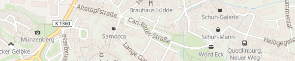 Karte Carl-Ritter-Straße Quedlinburg