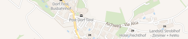 Karte Via Aica / Aichweg Tirolo