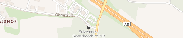 Karte P+R Parkplatz Gewerbegebiet Sulzemoos