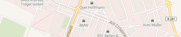 Karte BMW Autohaus Kühnert Saalfeld/Saale