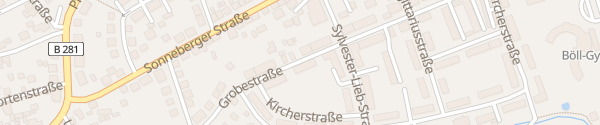 Karte Grobestraße Saalfeld/Saale