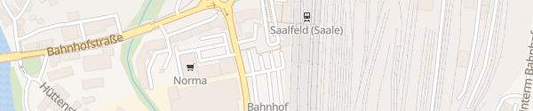 Karte P+R am Bahnhof Saalfeld/Saale