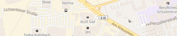 Karte ALDI Süd Lichtenfelser Straße Kulmbach