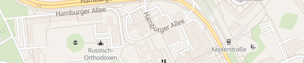Karte Hamburger Allee Schwerin