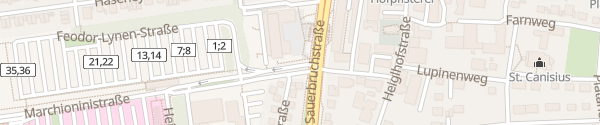 Karte Marchioninistraße / Sauerbruchstraße München