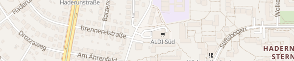 Karte ALDI Süd Großhaderner Straße München