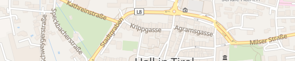 Karte Krippgasse Hall in Tirol