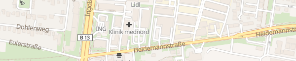 Karte ALDI Süd Freimann Heidemannstraße München