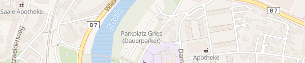 Karte Parkplatz am Gries Jena