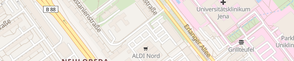 Karte ALDI Nord Lobeda Jena