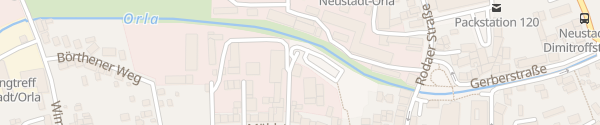 Karte Mühlstraße, kommunales Parkhaus Neustadt an der Orla