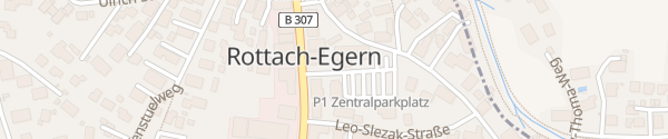 Karte Zentralparkplatz P1 Rottach-Egern