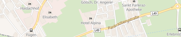 Karte Hotel alpina zillertal Fügen