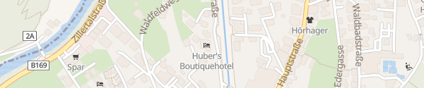 Karte Huber's Boutique Hotel Mayrhofen
