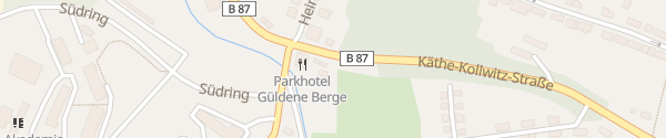 Karte Parkhotel Güldene Berge Weißenfels