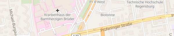 Karte P+R Parkplatz West Regensburg