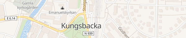 Karte Kungsbacka Station Kungsbacka