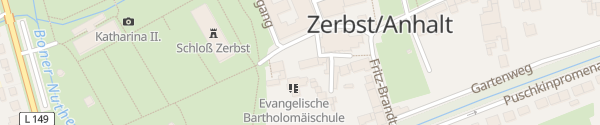 Karte Schloßfreiheit Zerbst/Anhalt