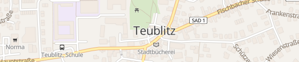 Karte E-Bike Ladesäule Rathausplatz Teublitz