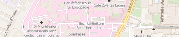 Karte Bezirksklinikum BKH Regensburg