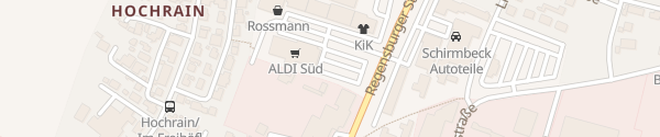 Karte ALDI Süd Regensburger Straße Schwandorf