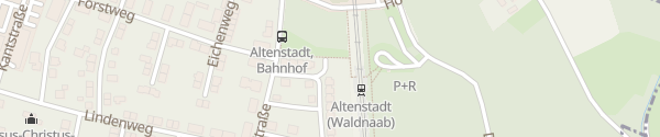 Karte P+R Parkplatz Bahnhof Altenstadt an der Waldnaab
