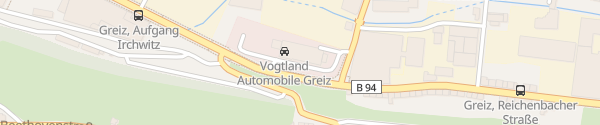 Karte Vogtland Automobile Greiz