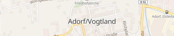 Karte Marktplatz Adorf/Vogtland