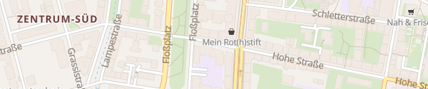 Karte Hohe Straße Leipzig