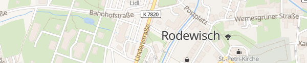 Karte Lindenstraße Rodewisch