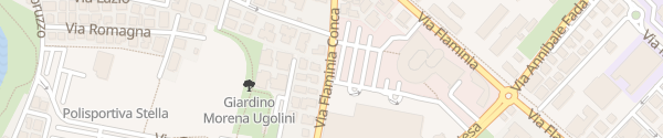 Karte Via Flaminia Conca Rimini