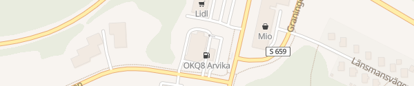 Karte OKQ8 Blästervägen Arvika