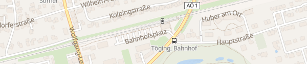 Karte Bahnhof Töging am Inn