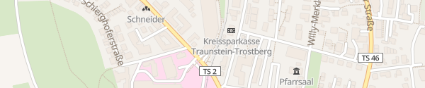 Karte Parkhaus Klinikum Traunstein